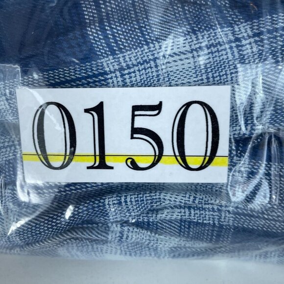 Wrangler Womens Blue Plaid Button-Front 3/4 Sleeve Tunic Top M Viscose NWT 0150 - Picture 8 of 9